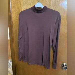 Dark brown long sleeve turtleneck top.  Size large. Bobbie Brooks Anywear brand.